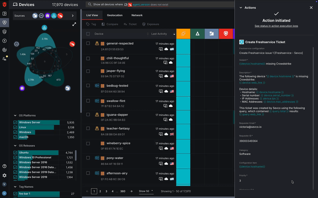 Selecting "execution logs" link
