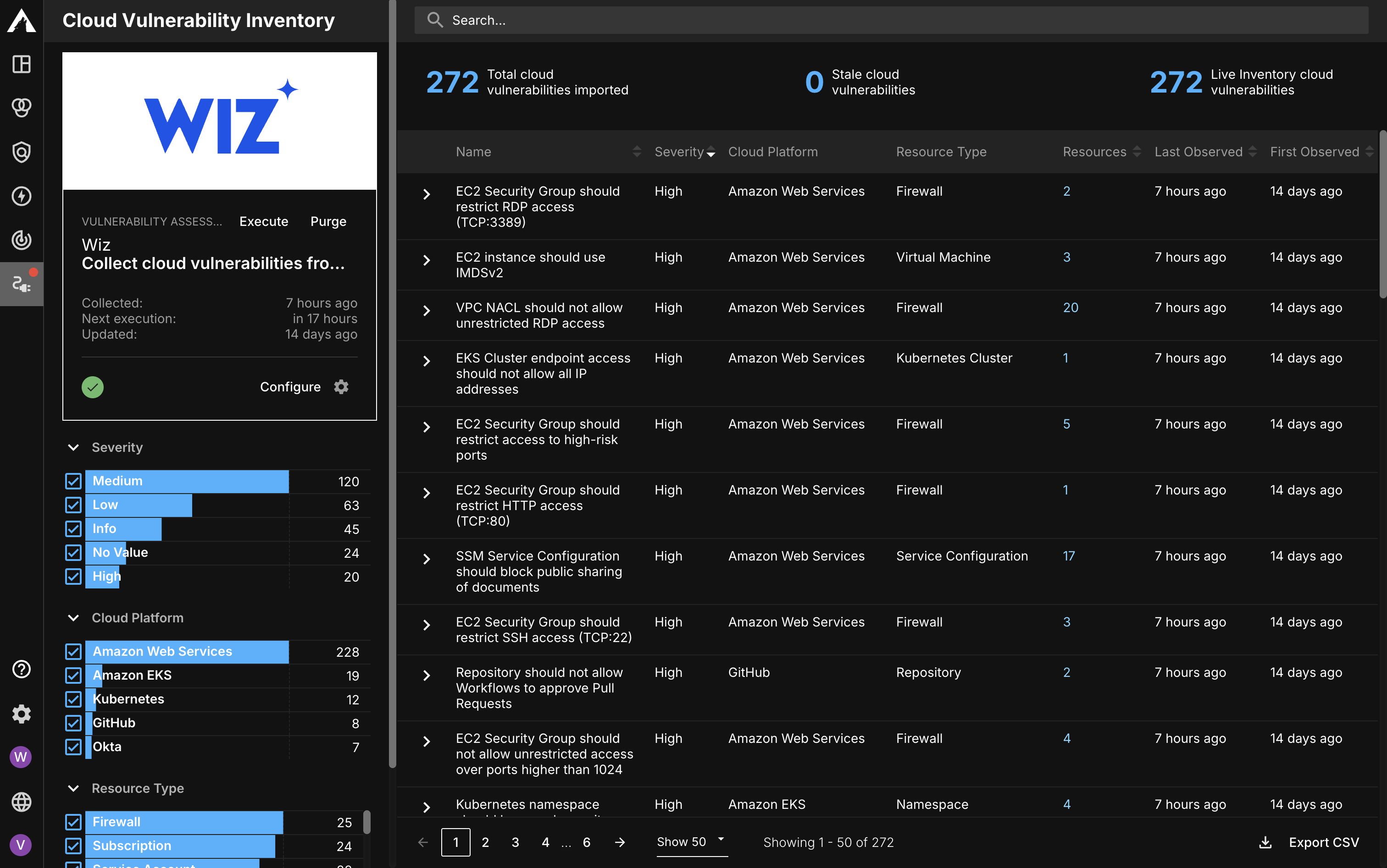 Image of Resource Inventory page