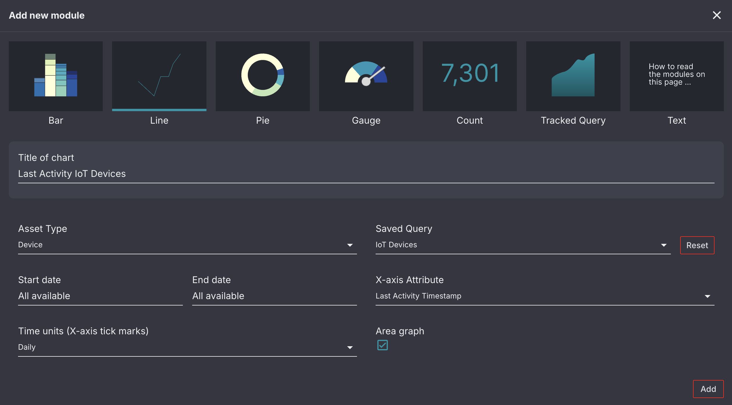 Line module configuration