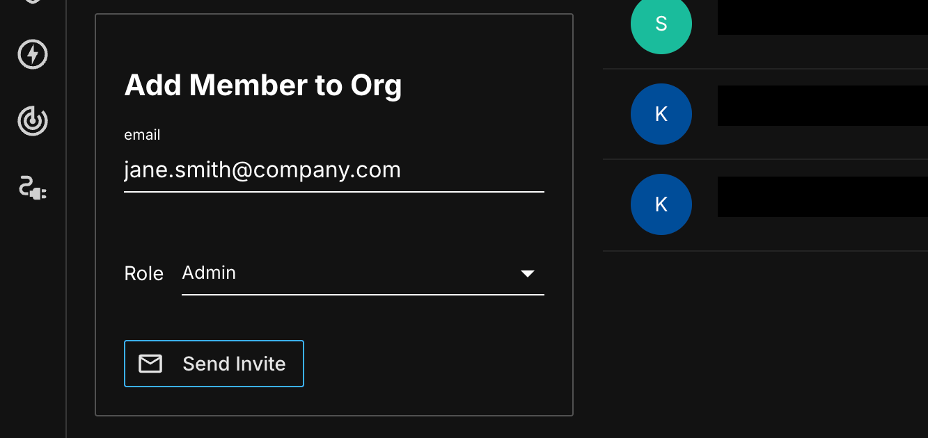 Sending an invitation