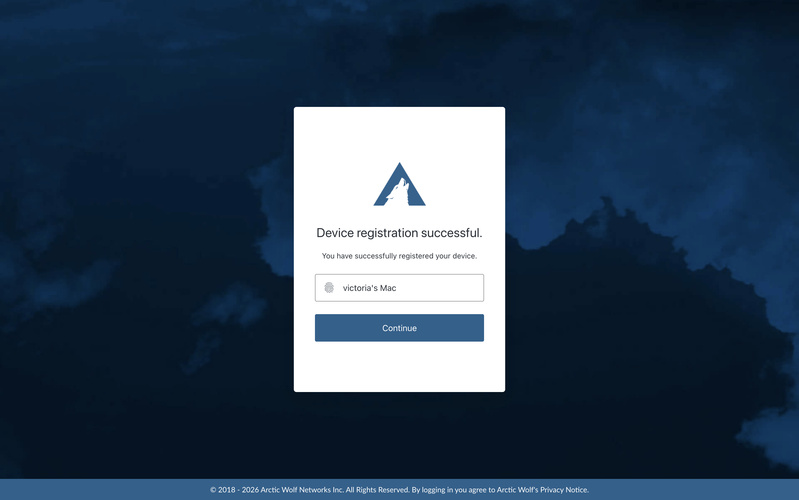 Passkey setup