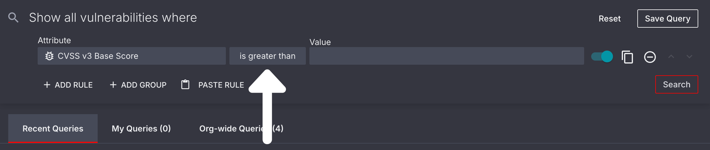 User selects is after from Condition Dropdown