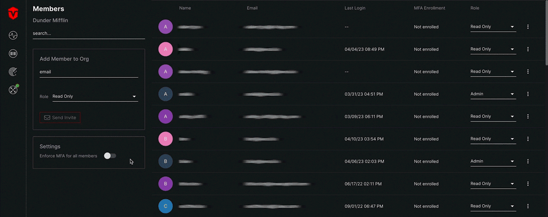 Select Enforce MFA button