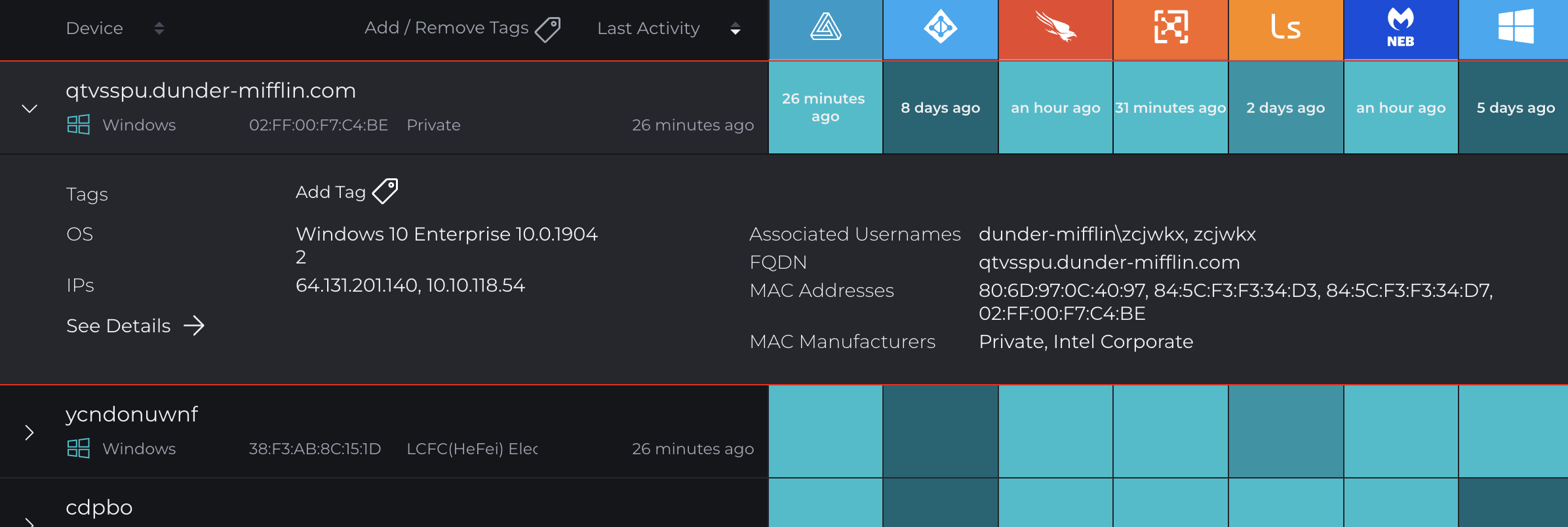 Device Details preview