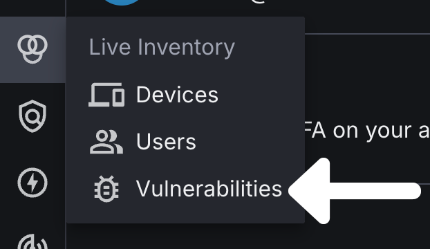Pointing to the Vulnerabilities like on the Navbar